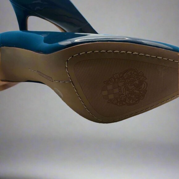 Vince Camuto Teal Patent Leather Heels - Picture 6 of 6